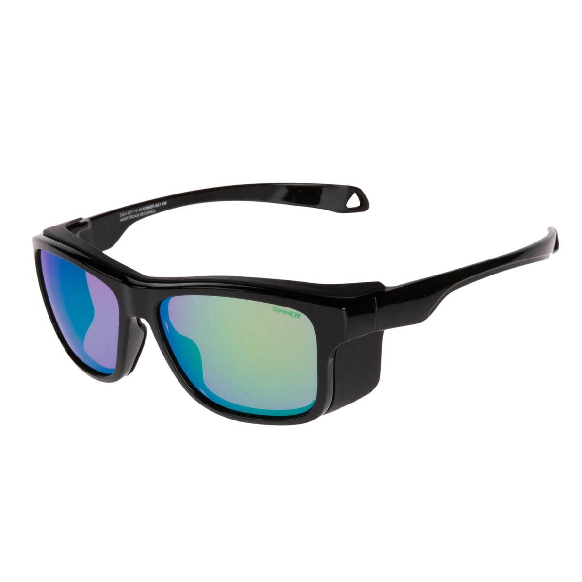 WHITEPASS II SKI ZONNEBRIL - GLANZEND ZWART / MAT ZWART - SINTRAST® GLAS