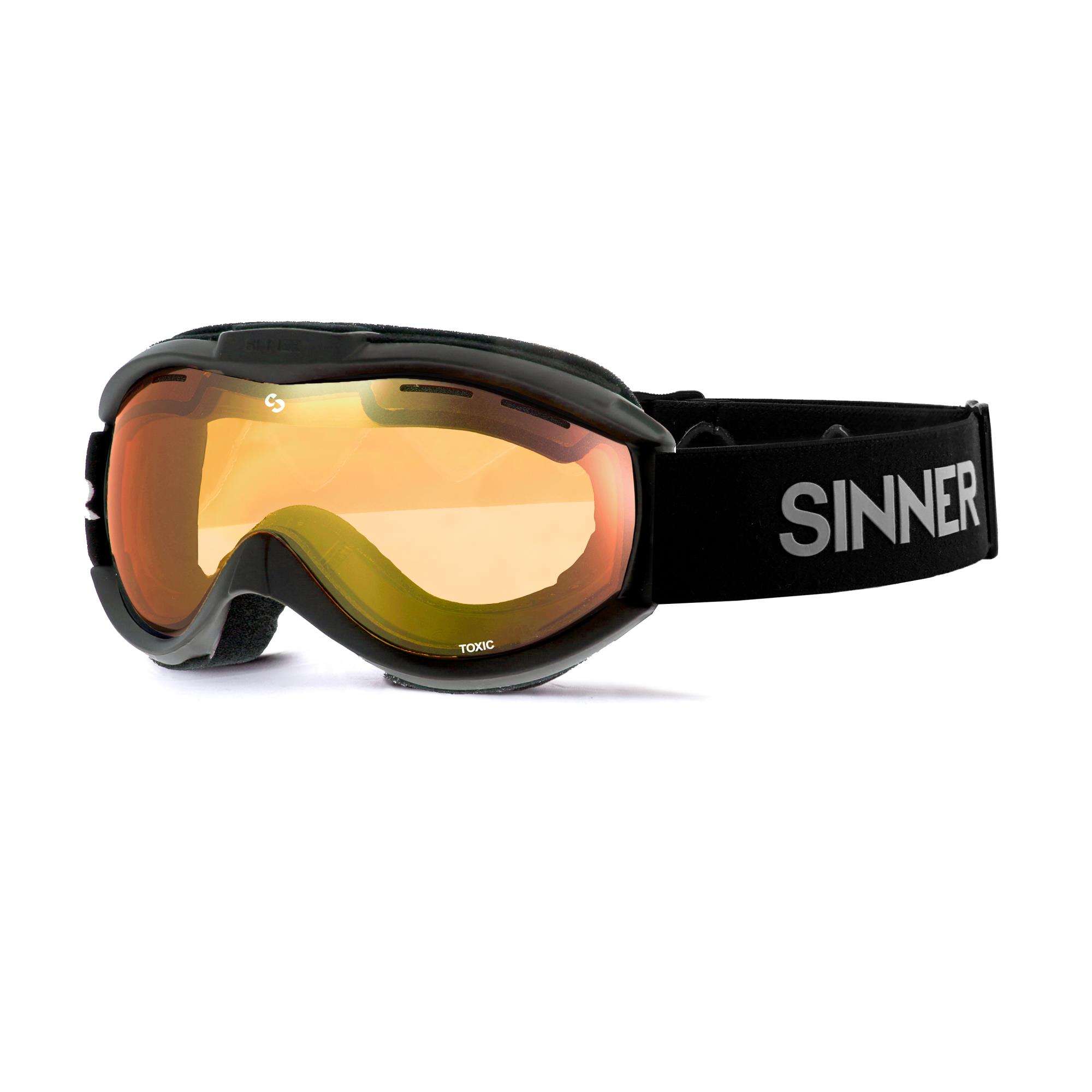 SINNER Toxic Unisex Skibril - Zwart