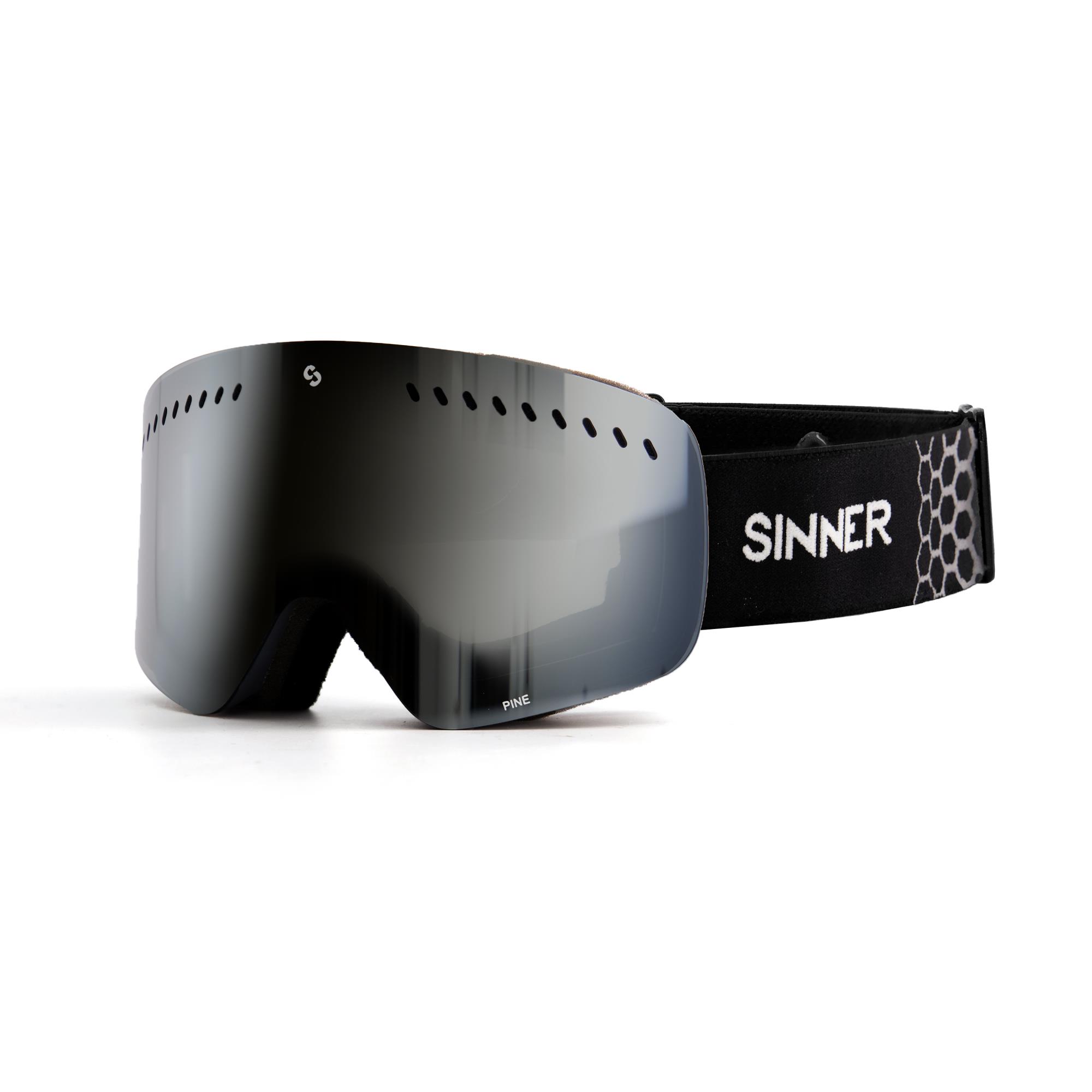 SINNER Pine Skibril - Grijs Frame + Smoke Spiegellens