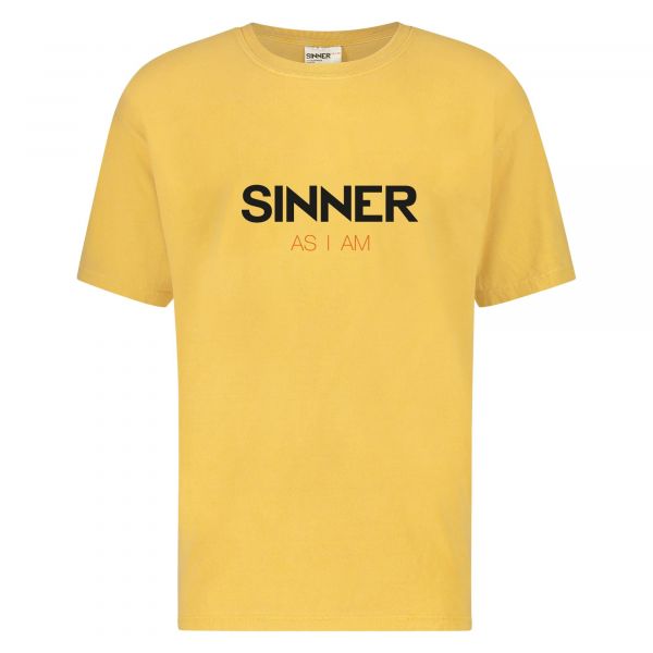 T-SHIRT SINNER AS I AM - GELB