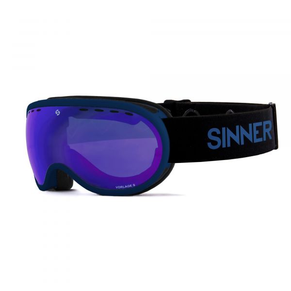 VORLAGE S LUNETTES DE SKI - BLEU MARINE MAT - LENTILLE MIROIR BLEUE