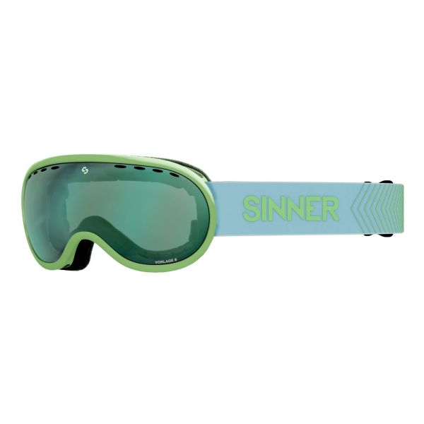 VORLAGE S GOGGLE - MATTE GREEN - FULL GREEN MIRROR LENS