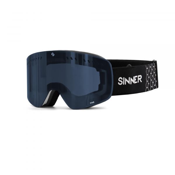 PINE GOGGLE - MATTE BLACK + BLUE MIRROR LENS