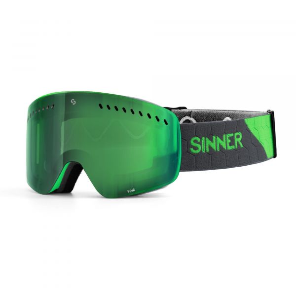 PINE GOGGLE - GREEN FRAME + GREEN MIRROR LENS