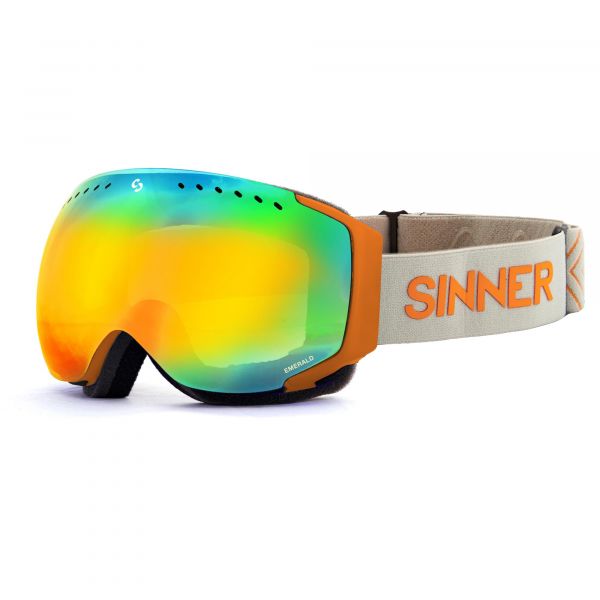 EMERALD SKIBRILLE - MATT ORANGE - ORANGE SPIEGELLINSE