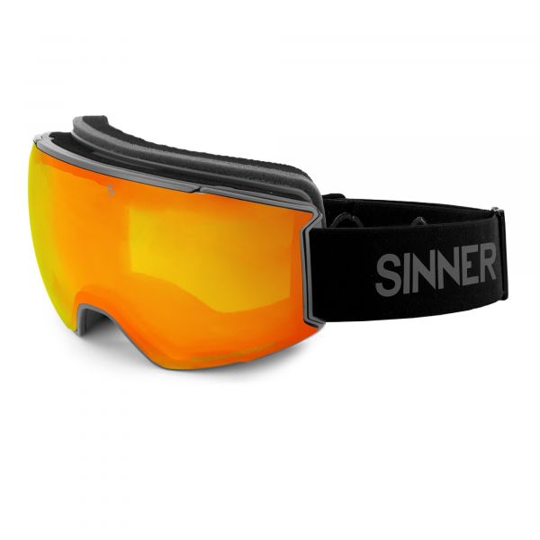 BOREAS SKIBRILLE - MATT DUNKELGRAU - BLAUE SINTRAST® LINSE + ORANGE SINTRAST® LINSE