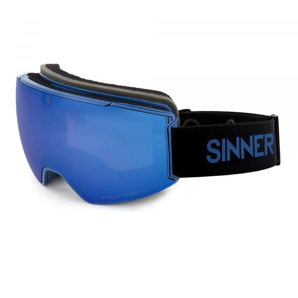 BOREAS SKIBRILLE - MATT MEERESBLAU - BLAUE SINTRAST® LINSE + ORANGE SINTRAST® LINSE