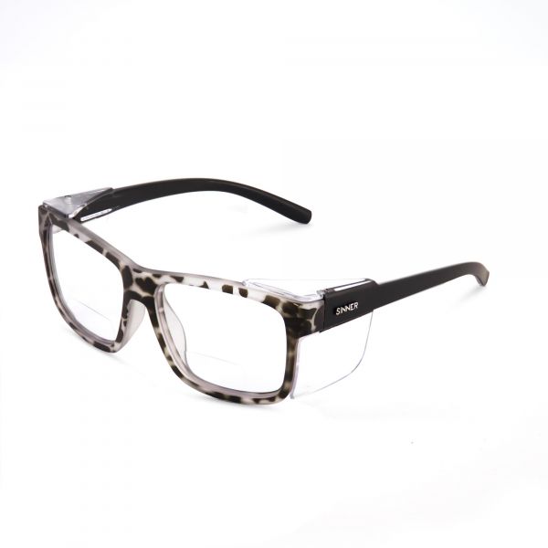 EAVES SAFETY GLASSES - MAT BLACK TORTOISE