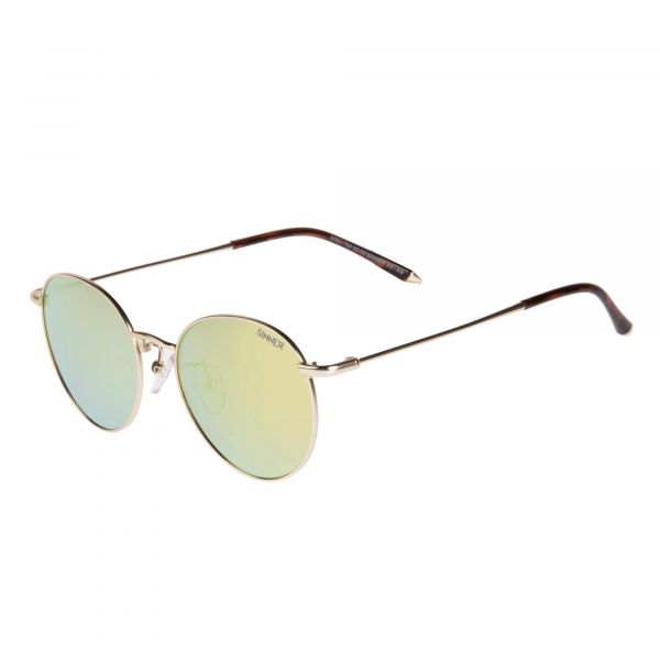 HERMON SUNGLASSES - GOLD COLOURED FRAME - GOLD OIL LENS