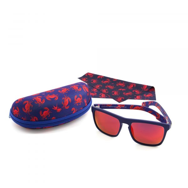 THUNDER X FISH FRED (BOX)LUNETTES DE SOLEIL - BLEU MAT - LENTILLE ROUGE