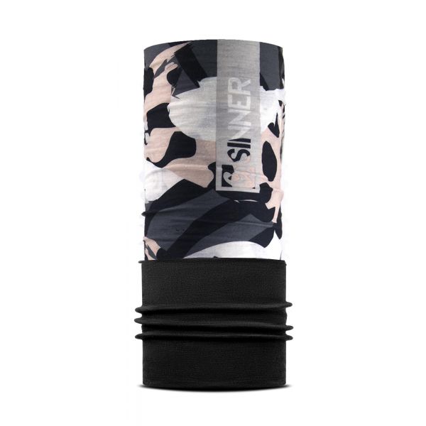 FLEECE BANDANA - ANIMAL CAMO -  ZWART - GRIJS