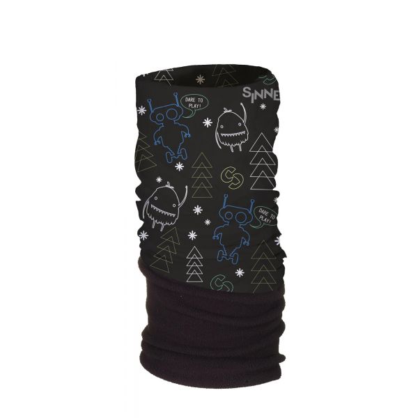 FLEECE BANDANA - ROBOTS - ZWART