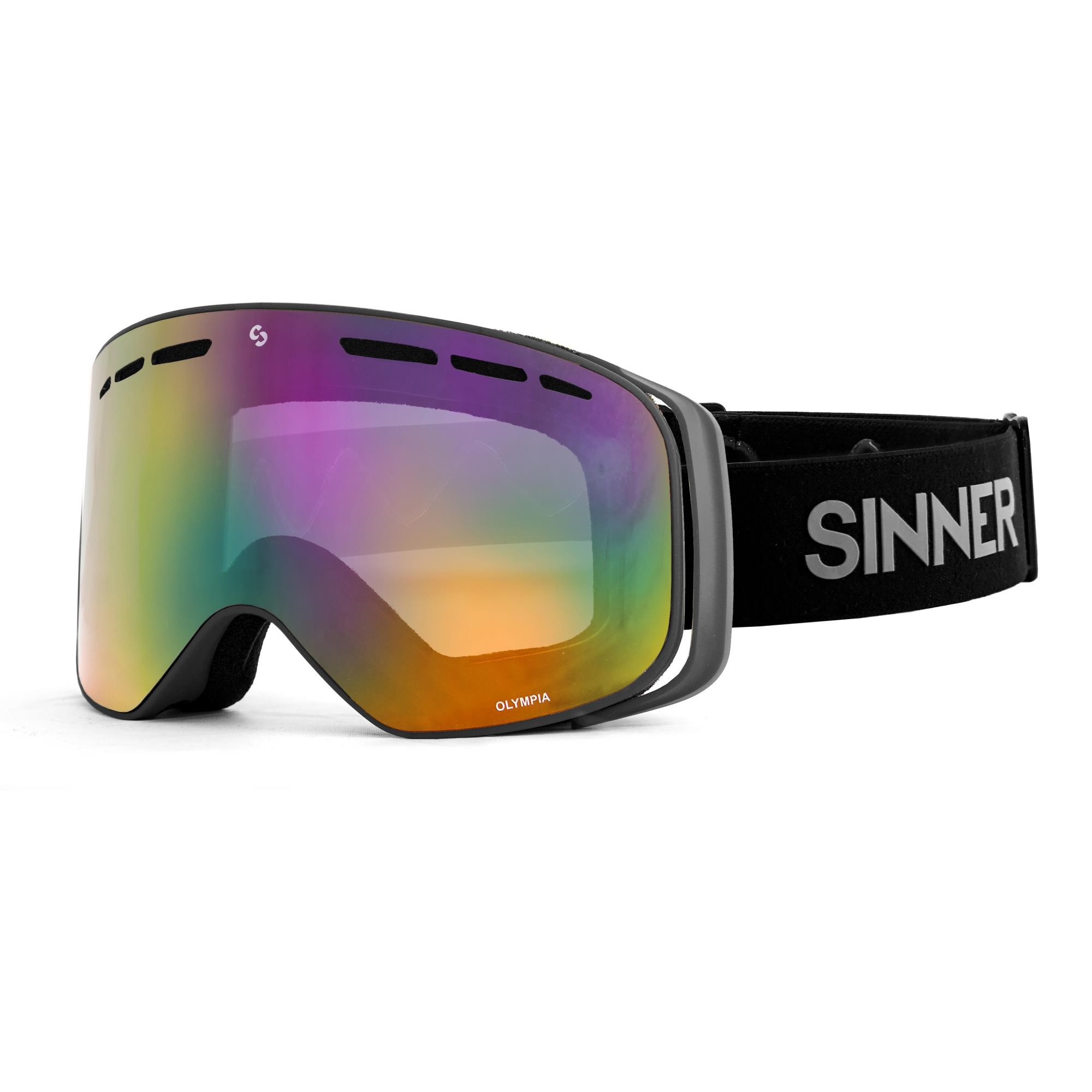 SINNER - OLYMPIA SKIBRIL - Mat Donkergrijs - Unisex - Maat One Size
